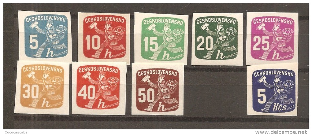 Checoslovaquia - Czechoslovakia Nº Yvert  Periódicos 26-33, 35 (MH/*) - Newspaper Stamps