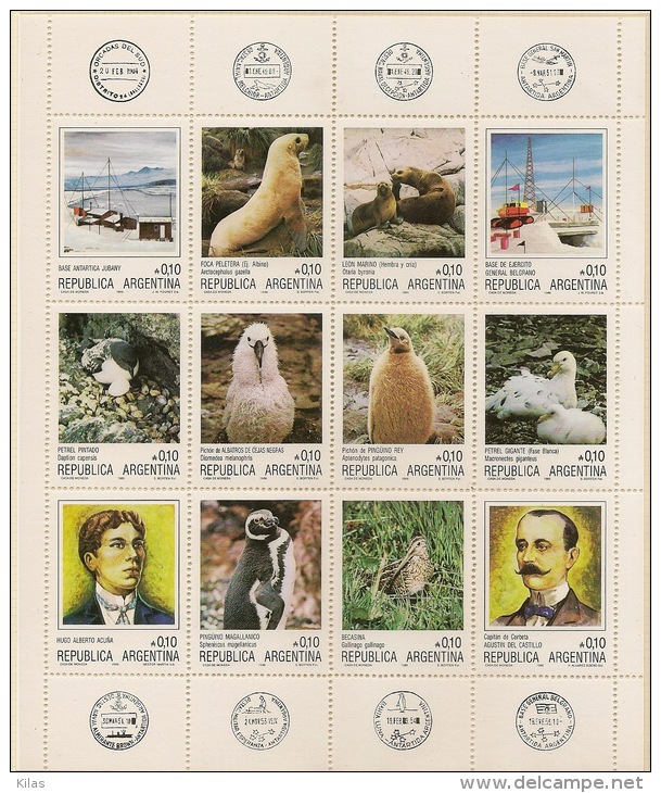 ARGENTINA  1986 Antarctica - Blokken & Velletjes