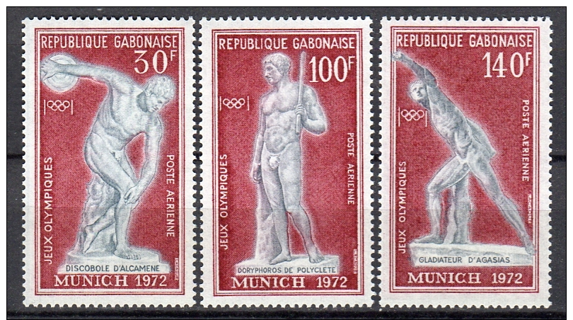 Gabon München Olympic Games MNH Set 1972  (FG1) - Gabón (1960-...)