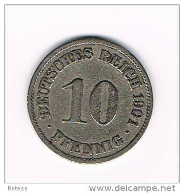 *** DEUTSCHES REICH  10 PFENNIG 1901 A - 10 Pfennig