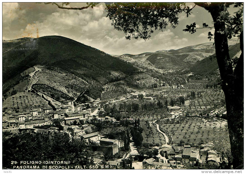 Italie - Umbria - Foligno ( Dintorni ) - Panorama Di Scopoli - Semi Moderne Grand Format - 2 Scans - état - Foligno