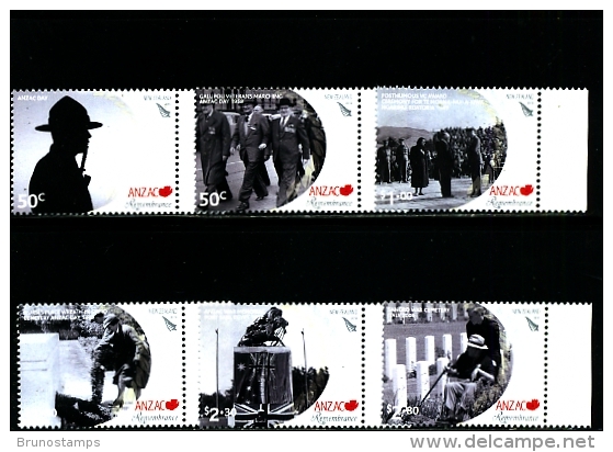 NEW ZEALAND - 2010  ANZAC  III  SET  MINT NH - Unused Stamps