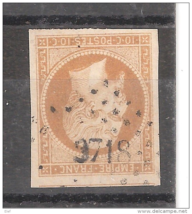 Empire N° 13 B Obl Pc 3718 De BOUGIE , Constantine Algérie, TTB - 1853-1860 Napoléon III