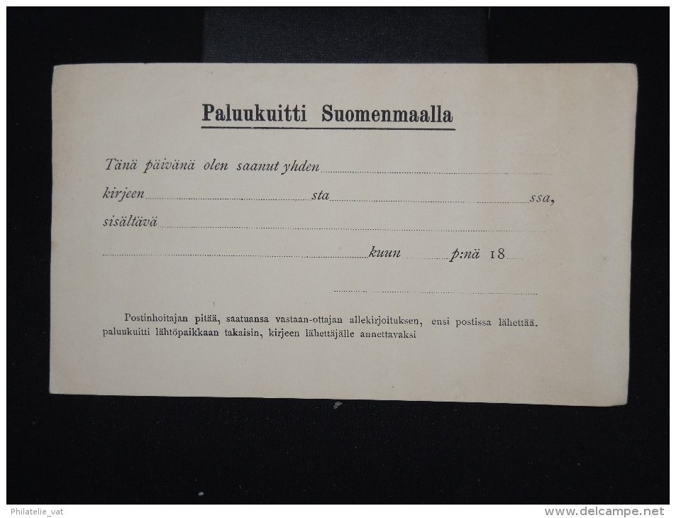 FINLANDE - Entier Postal ( Retour ) Non Voyagé ( Léger Pli ) - à Voir - P7956 - Entiers Postaux