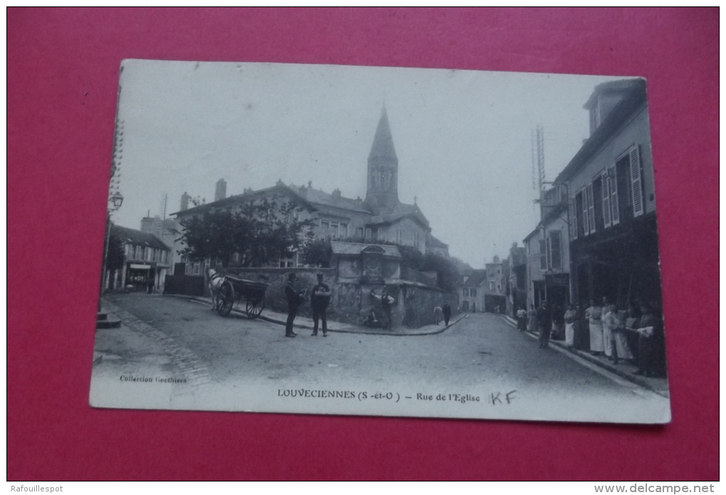 Cp Louveciennes Rue De L'eglise - Louveciennes