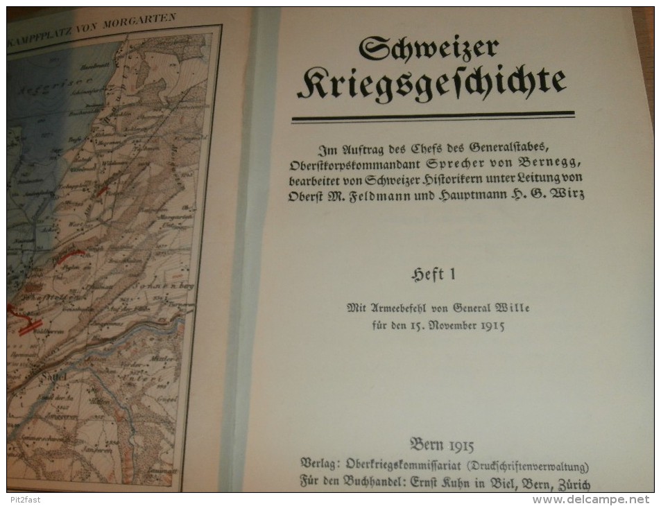 Schweizer Kriegsgeschichte , Heft 1 , Bern 1915 , 103 S., Morgarten  !!! - Police & Military