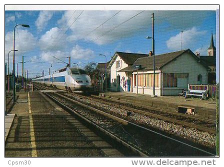 Cp Trains - 53 Mayenne - Rame TGV 312 En Gare SNCF De Le Genest - Cp N° 59 - Le Genest Saint Isle