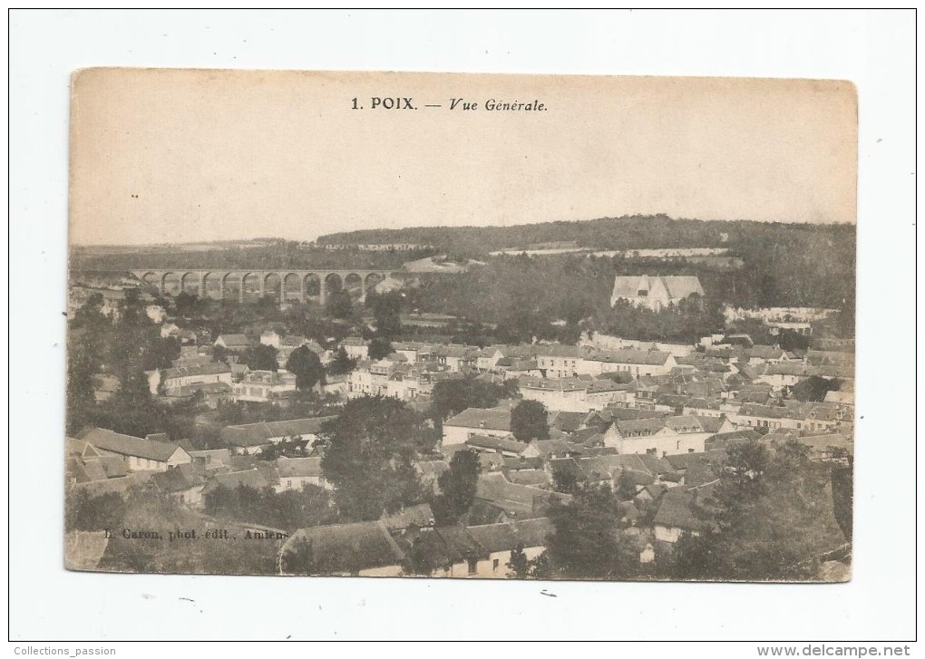 Cp , 80 , POIX , Vue Générale , écrite 1916 , Ed : Jeangette - Poix-de-Picardie