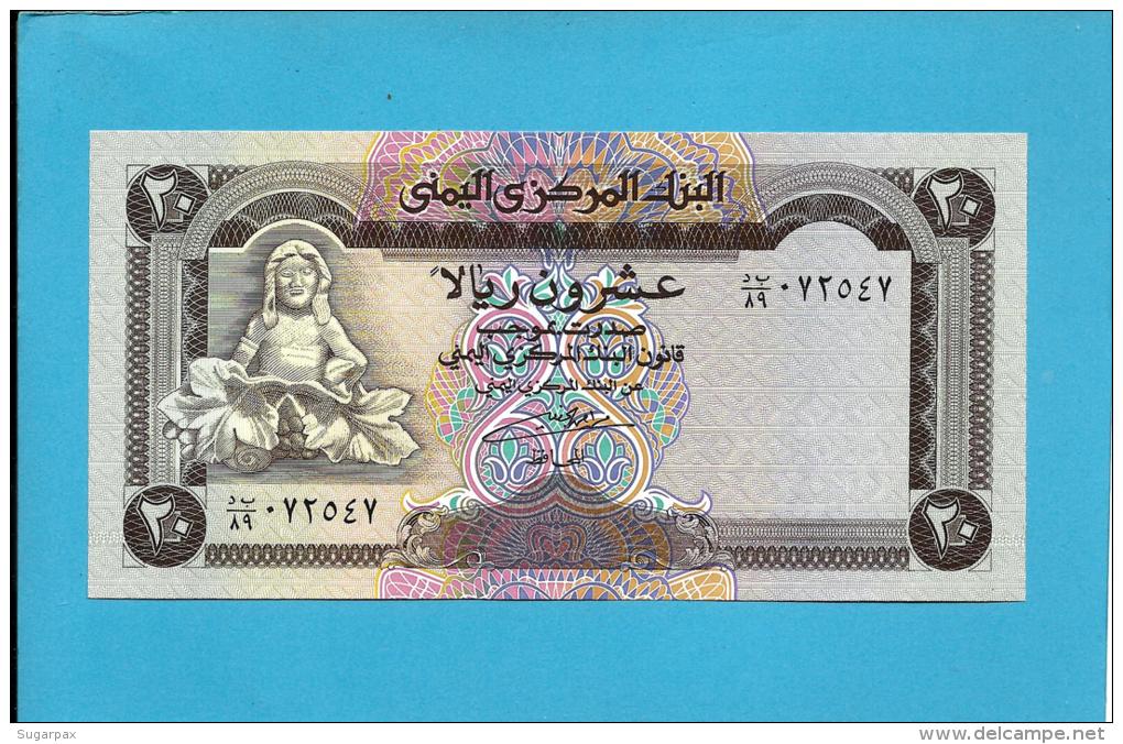 YEMEN ARAB REPUBLIC - 20 RIALS -  ND ( 1990 ) - P 26.b -  Sign. 8 - UNC. - Central Bank Of Yemen - 2 Scans - Yémen