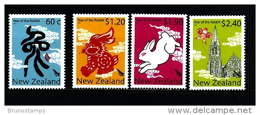 NEW ZEALAND - 2011  YEAR OF THE RABBIT  SET  MINT NH - Neufs