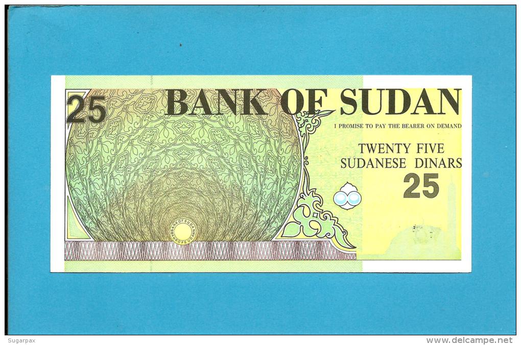 SUDAN - 25 SUDANESE DINARS - 1992 - P 53.b - UNC. - 2 Scans - Soedan