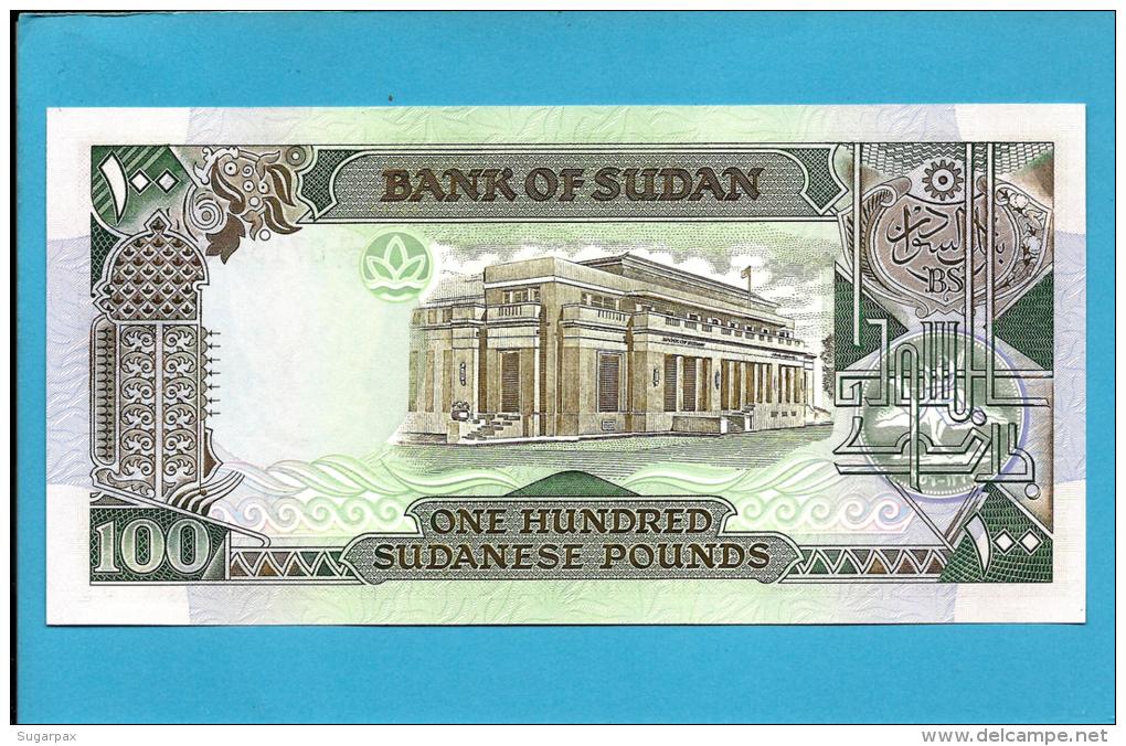 SUDAN - 100  SUDANESE POUNDS - 1989 - P 44.b - UNC. - 2 Scans - Soedan