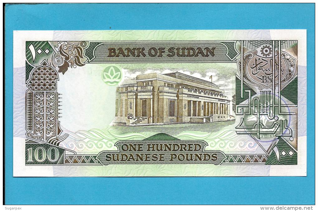 SUDAN - 100  SUDANESE POUNDS - 1989 - P 44.b - UNC. - 2 Scans - Soudan