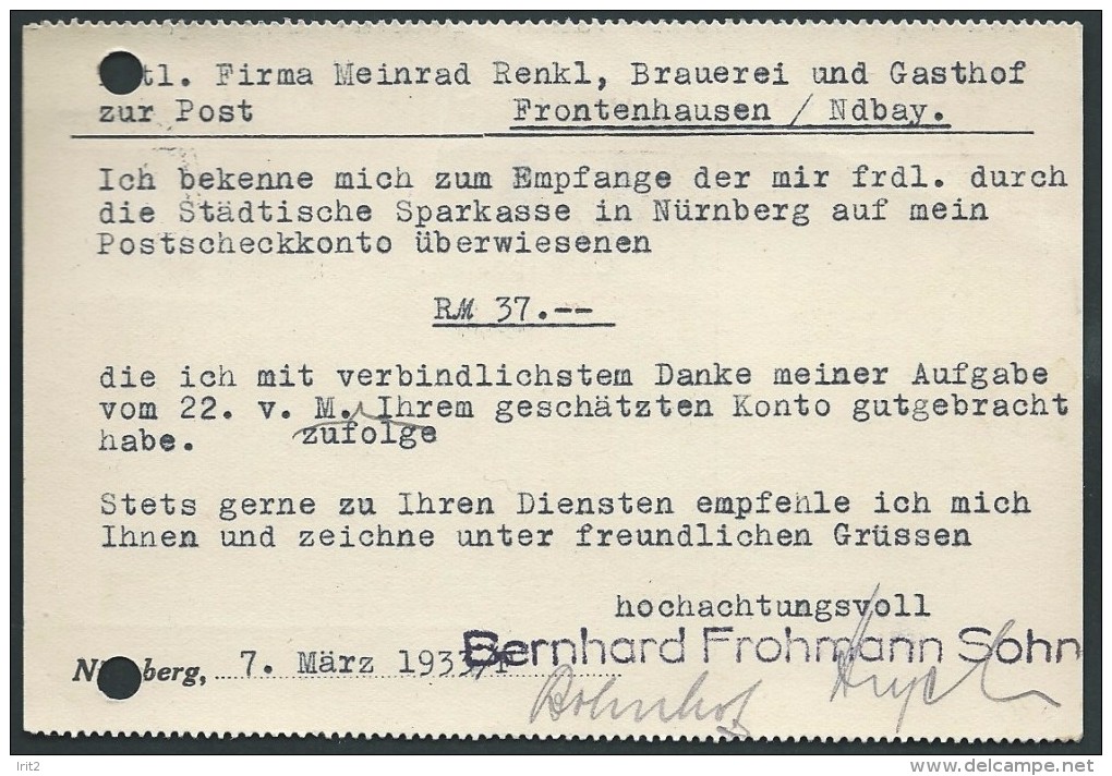 GERMANIA - GERMANY   1933 POST CARD - Other & Unclassified