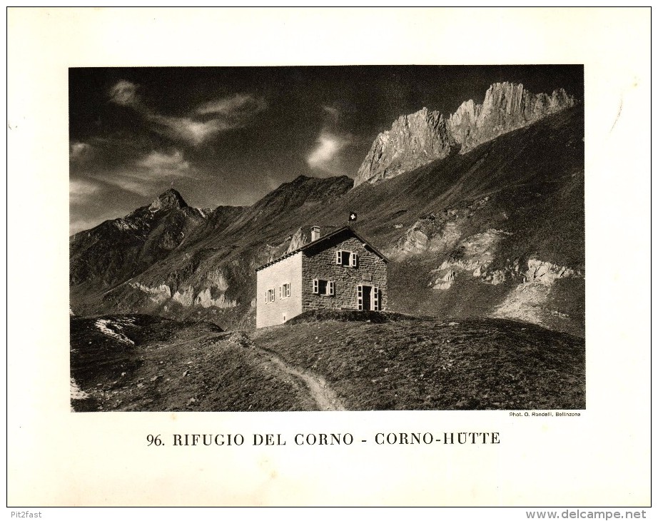 Original Ansicht Von 1927 , Corno - Hütte , All ` Acqua , Ulrichen , Leventina ,ca. 20x13 , Berghütte !!! - Ulrichen