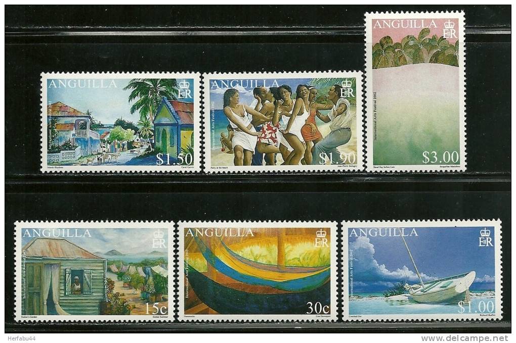 Anguilla     "Paintings-International Arts Festival"    Set    SC# 1107-12 MNH** - Anguilla (1968-...)