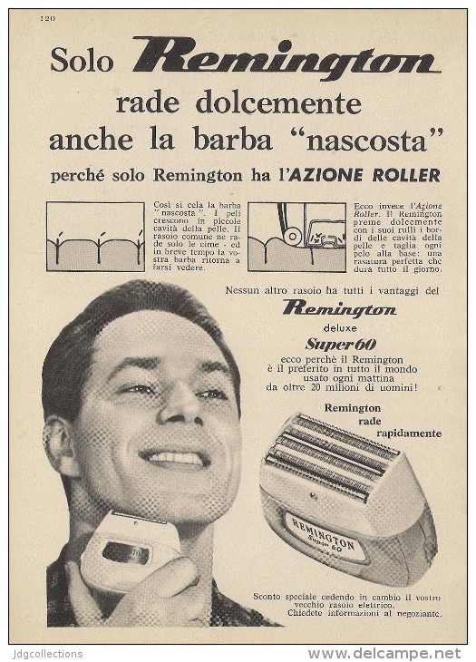 # ELECTRIC SHAVER REMINGTON 1950s Advert Pubblicità Publicitè Reklame Razor Rasoio Rasoir Rasuradora - Scheermesjes