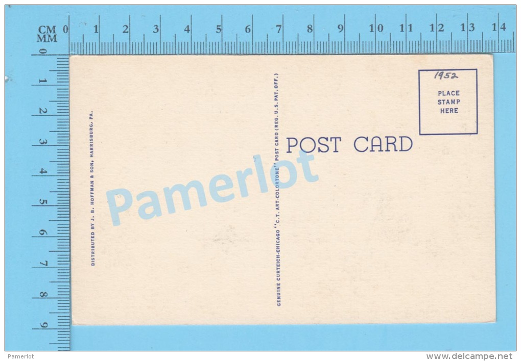 ( Wm. Penn Highway And Susquehanna River Near Harrisburg Pa ) Linen Post Cardd 2 Scans - American Roadside
