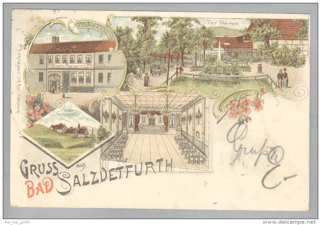 AK DE NS BAD SALZDETFURTH 1899-05-10 Litho P.Schläger - Bad Salzdetfurth