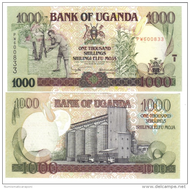 Uganda 1000 Shillings Pik 39b 2003 Unc LOTTO 1075 - Ouganda