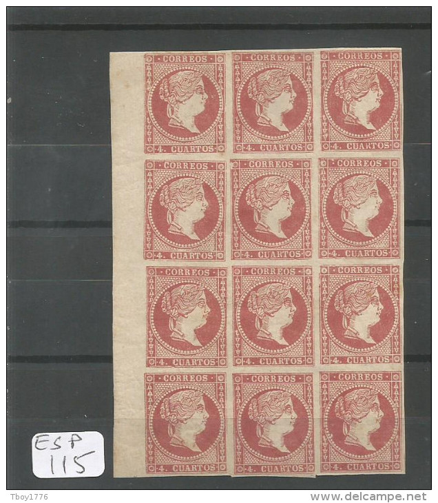 ESP  Edifil  48C Bloc De 12, Bord De Feuille LUXE En XX YT 43A - Unused Stamps