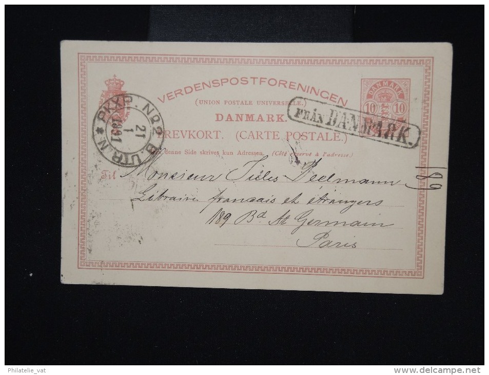 DANEMARK - Entier Postal Pour La France En 1891 - à Voir - Lot P7973 - Ganzsachen