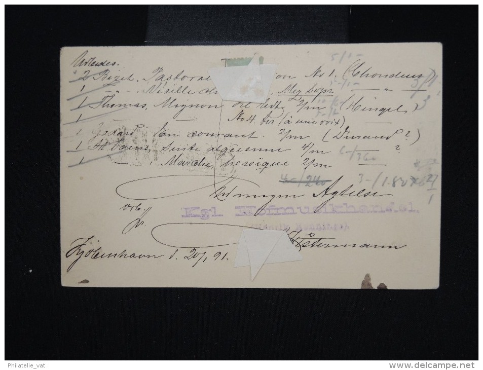 DANEMARK - Entier Postal Pour La France En 1891 - à Voir - Lot P7973 - Ganzsachen