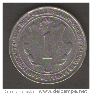 CASINO TOKEN SAINT VINCENT 1 CASINO DELLA VALLE - Casino