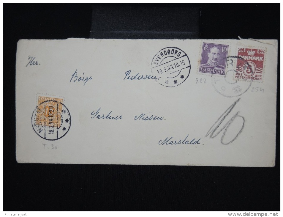 DANEMARK - Enveloppe De Svendborg Pour Marstal En 1944 Taxée - à Voir - Lot P7974 - Briefe U. Dokumente