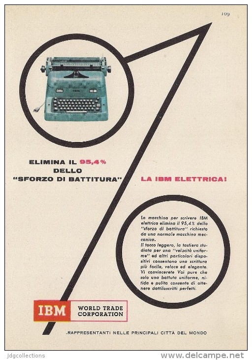 # IBM Electric Typewriter 1970s Advert Pubblicità Publicitè Reklame Machine A Ecrire Schreibmaschine - Other & Unclassified