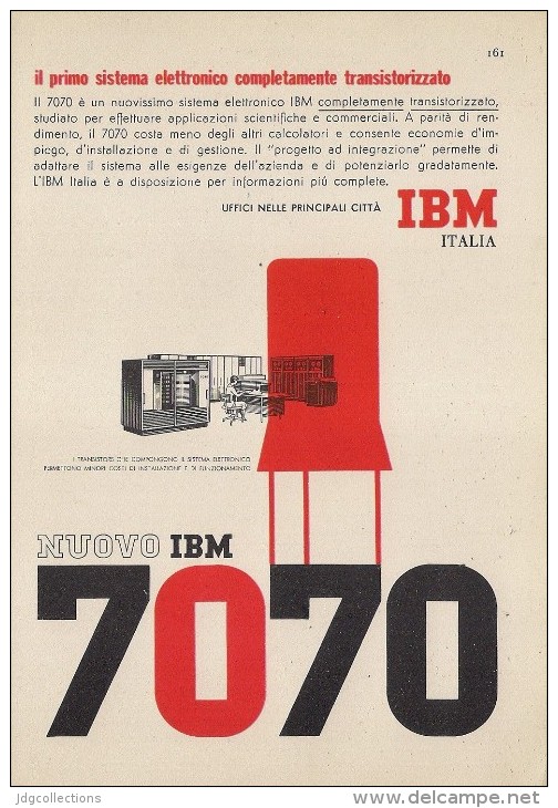 # IBM Electronics Computer 1970s Advert Pubblicità Publicitè Reklame Ordinateur Elektronik Calcolatore - Other & Unclassified