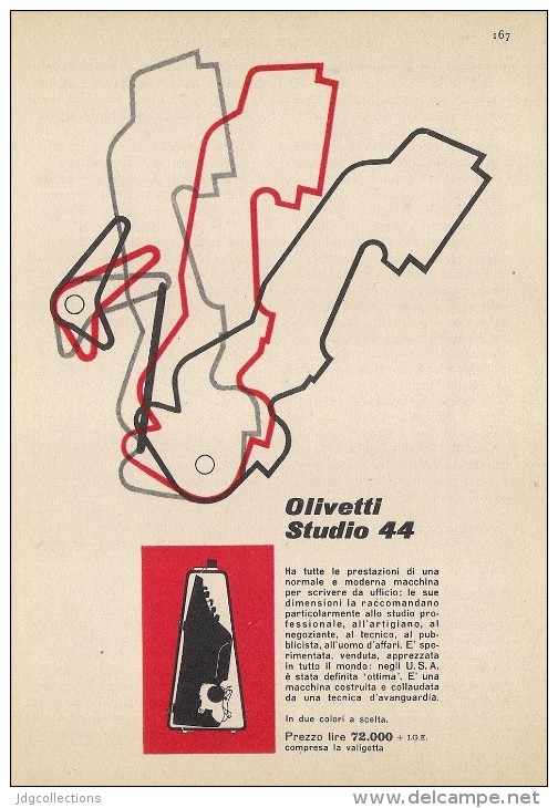 # OLIVETTI MACCHINA DA SCRIVERE  1960s Advert Pubblicità Publicitè Reklame Typewriter Machine Ecrire Schreibmaschine - Altri & Non Classificati