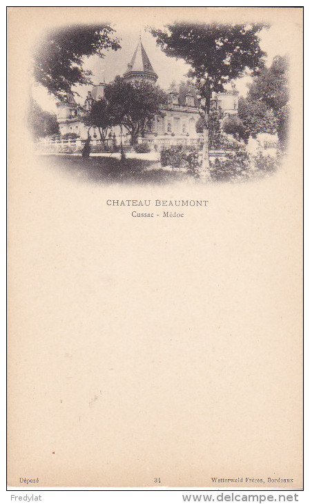 SAINT EMILION   EN GIRONDE  LE CHATEAU  TRUQUET        CPA  PRECURSEUR - Autres & Non Classés