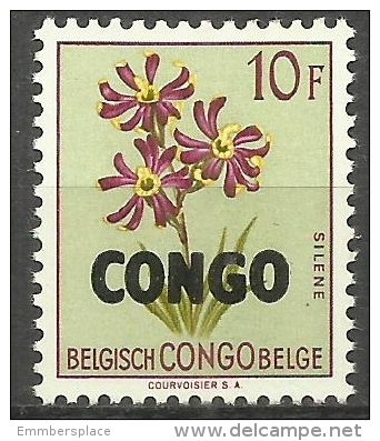 Congo - 1960 Flowers "CONGO" Overprint 10f MNH **   Sc 337 - Neufs