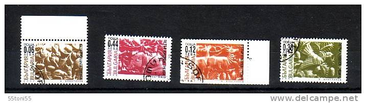 Bulgaria / Bulgarie  2002 Definitive Issue -  Wood-carving   4v.- Used   (issue – I) - Oblitérés