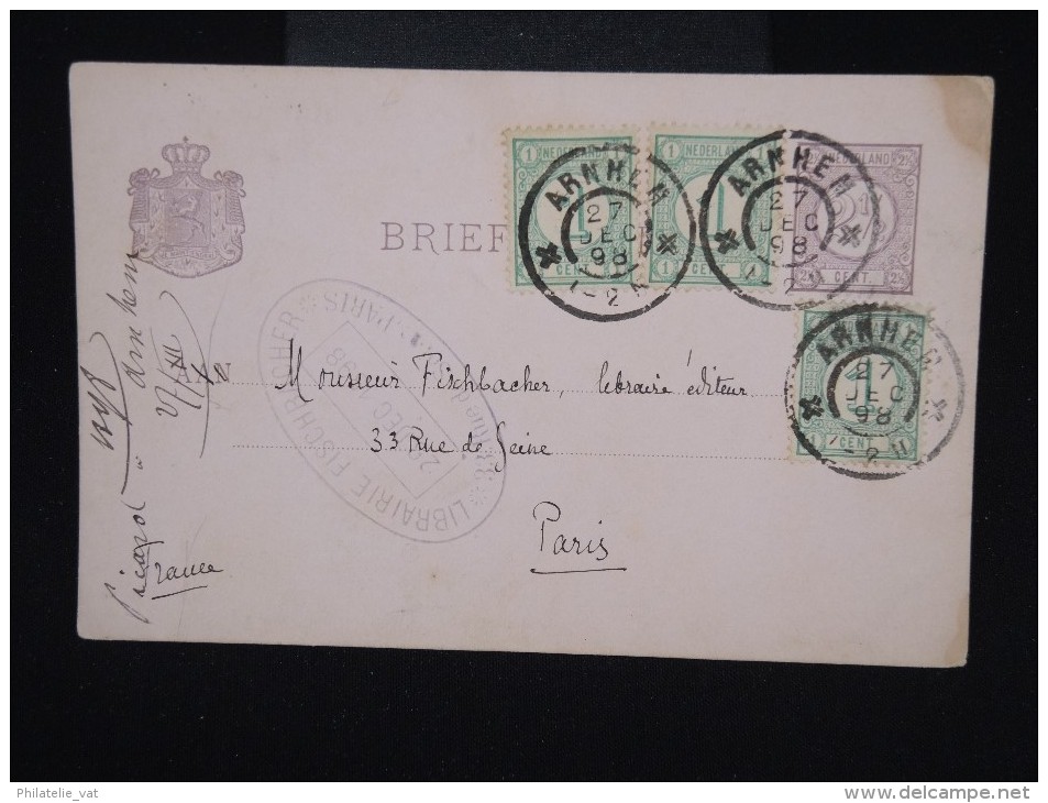 PAYS -BAS - Entier Postal +cplt. De Arnhem Pour Paris En 1898 - à Voir - Lot P7991 - Postwaardestukken