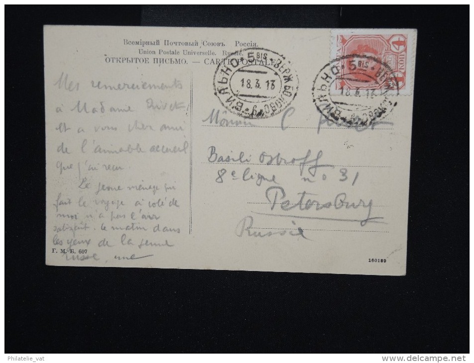 RUSSIE - Cp De St Petersbourg Voyagée  En 1913- à Voir - Lot P8002 - Russia