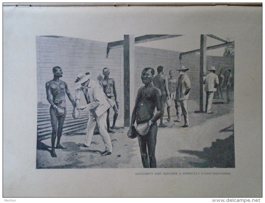 South Africa  - KIMBERLEY   -  Hand Lashed Workers Diamond Mines - 1906 - Hungarian Print  2AFK.334.1 - Autres & Non Classés