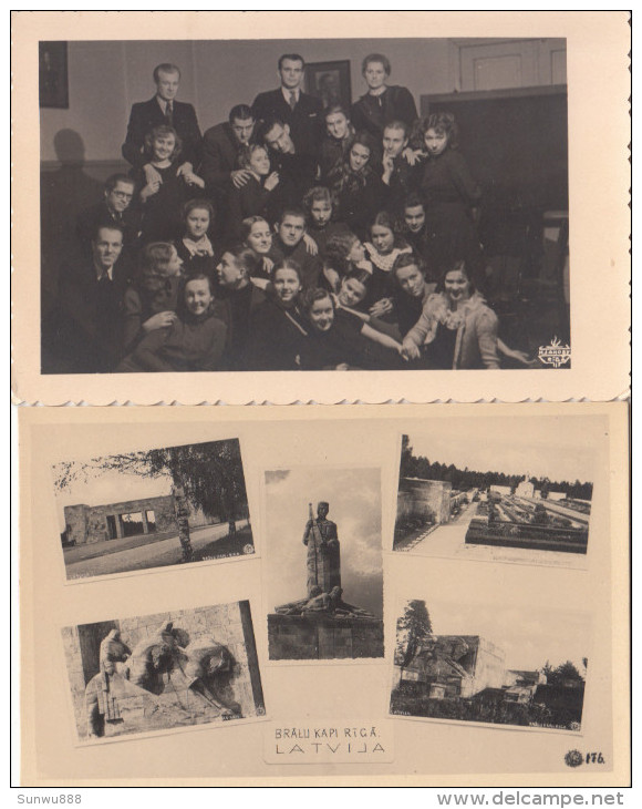 Lettland Latvia Latvija - Lot Of 6 Photo Postcards (animation, Family Event, Military....see Scans) - Lettland