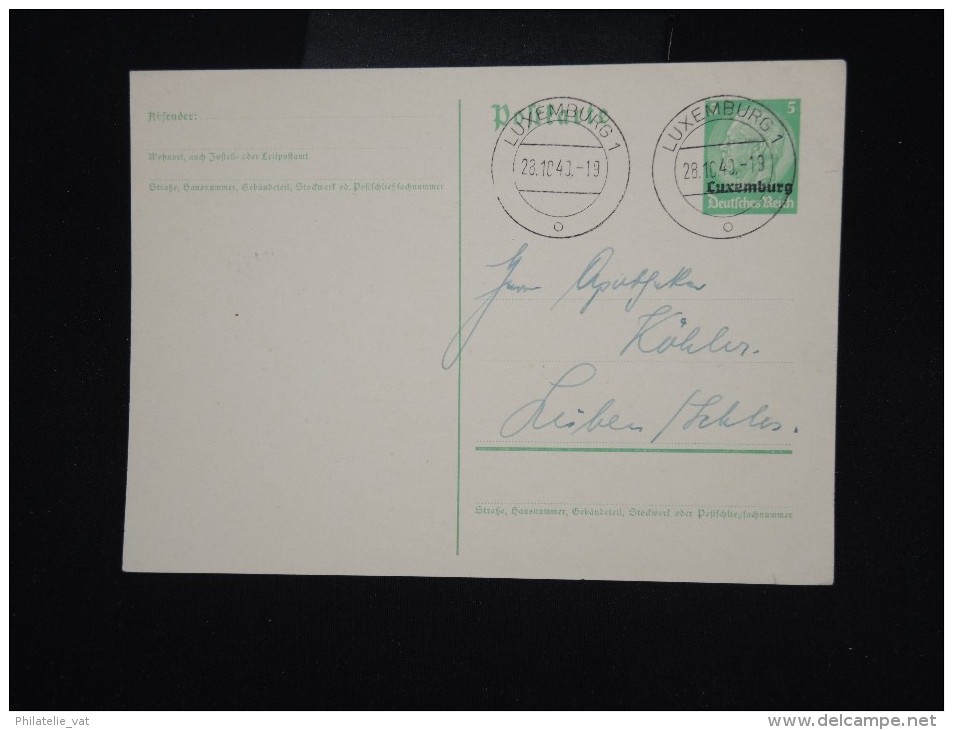 LUXEMBOURG - Entier Postal D ´occupation Allemande En 1940 Voyagé à Voir - Lot P8035 - Entiers Postaux