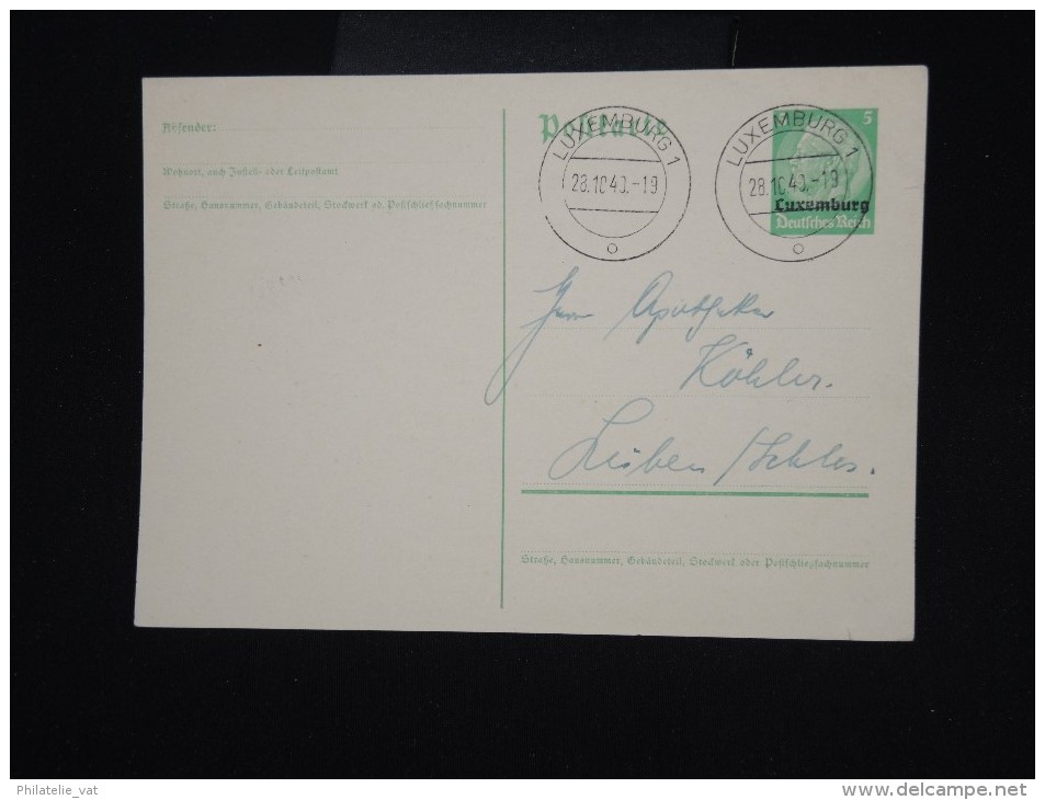 LUXEMBOURG - Entier Postal D ´occupation Allemande En 1940 Voyagé à Voir - Lot P8035 - Ganzsachen