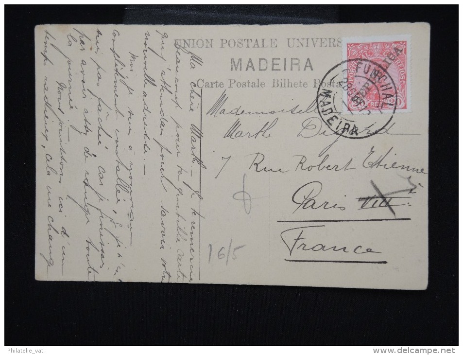 PORTUGAL - FUNCHAL - Carte Postale Pour Paris En 1912 - Aff. Plaisant - à Voir - Lot P8040 - Funchal