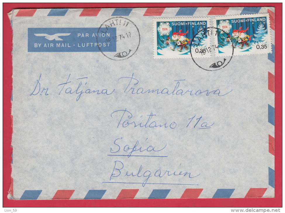 177675 / 1974 - CHRISTMAS , HEINZELMANNCHEN IM WINTERLICHEN   Finland Finlande Finnland Finlandia - Briefe U. Dokumente