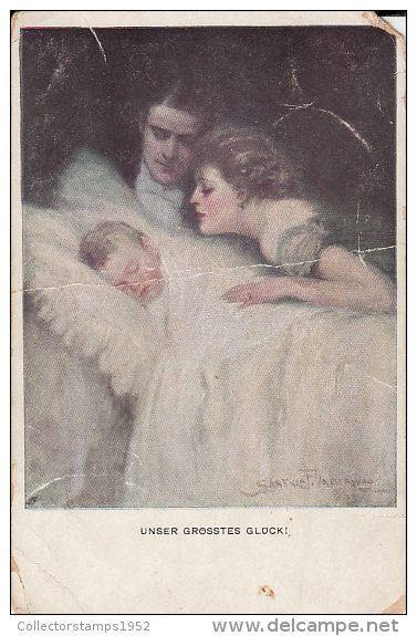 24044- ILLUSTRATION, CLARENCE F. UNDERWOOD- OUR GREATEST HAPPINESS - Underwood, Clarence F.