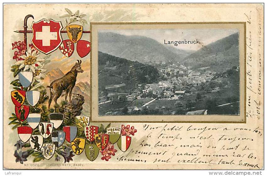 Pays Divers- Suisse -ref D616- Carte Gaufrée - Langenbruck - Carte Bon Etat  - - Langenbruck