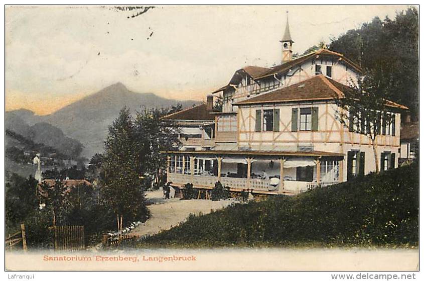 Pays Divers- Suisse -ref D606- Sanatorium Erzenberg , Langenbruck - Carte Bon Etat  - - Langenbruck