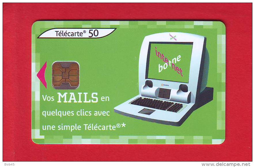 852 - Telecarte Publique Borne Internet Mails (F1224A) - 2002