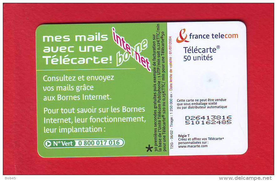 852 - Telecarte Publique Borne Internet Mails (F1224A) - 2002