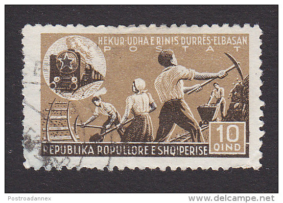 Albania, Scott #397, Used, Young Railway Laborers, Issued 1947 - Albanië