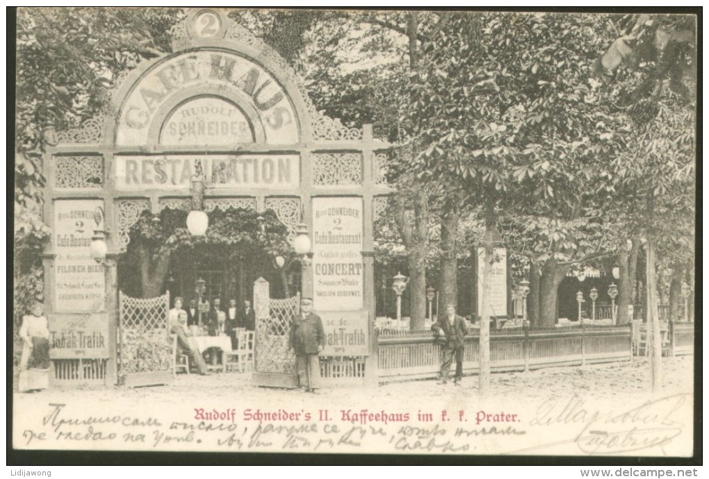 WIEN VIENNA RESTAURANT OLD POSTCARD 1925 - Prater